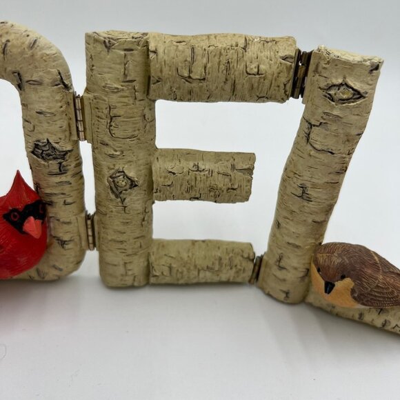 Hallmark Marjolein Bastin Nature's Sketchbook NOEL Hinged Sign faux resin Birch - Picture 4 of 11